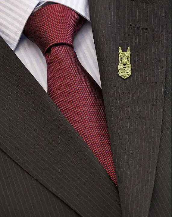 Оптовая продажа миниатюрная Шнауцер (Обрезанные уши) брошь женская/Мужская