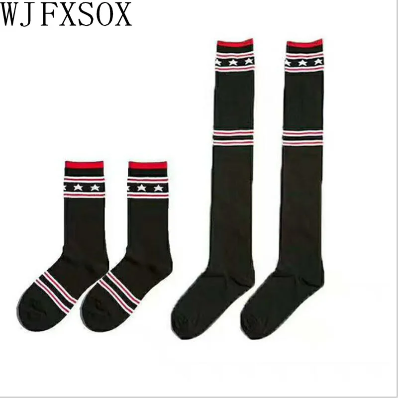 Женские теплые хлопковые носки с буквенным принтом Осень зима 2019|knee socks women|knee