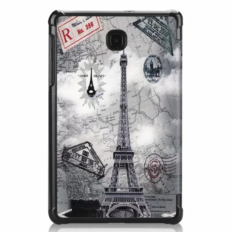 Slim Print PU Leather Stand Case For Samsung Galaxy Tab A 8.0 T387 SM-T387 2018 inch Magnetic Smart Tablet Cover+Film+Stylus | Компьютеры