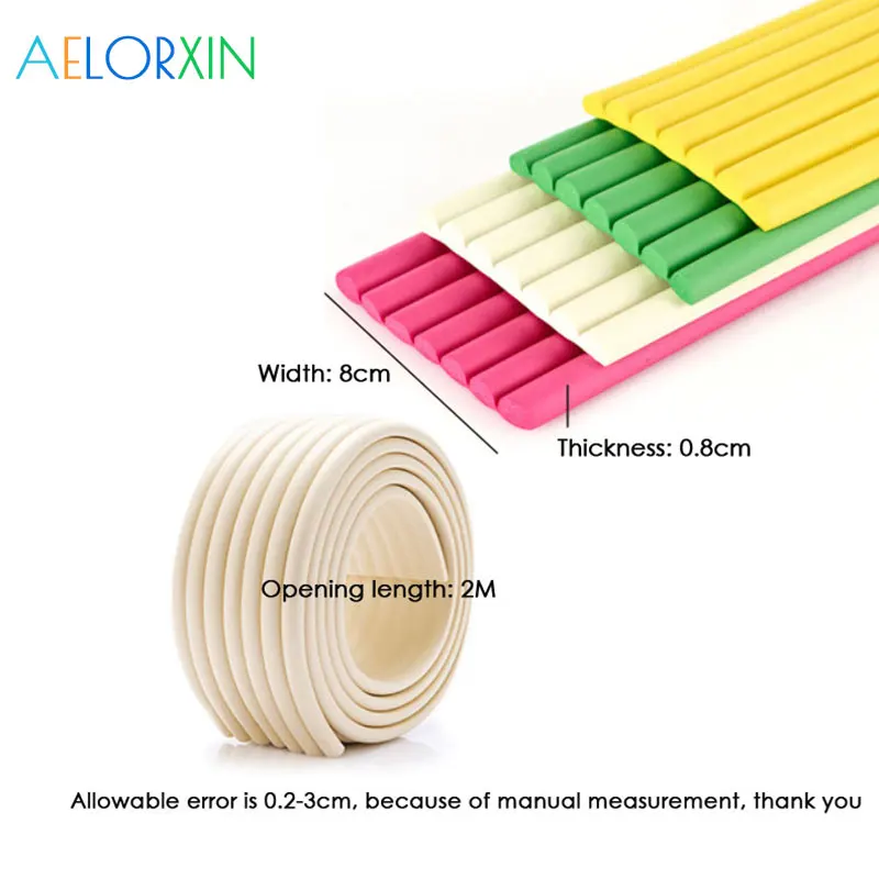 2M Multi-purpose Use W-shaped Child Anti-collision Strip Safety Protection Thickened Table Corner Pad | Мать и ребенок