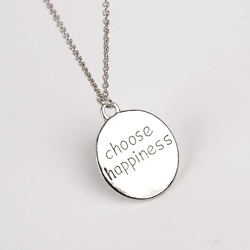Цепочка серебряного цвета с надписью выбор счастья|jewelry gift box|jewelry shopjewelry fabric |
