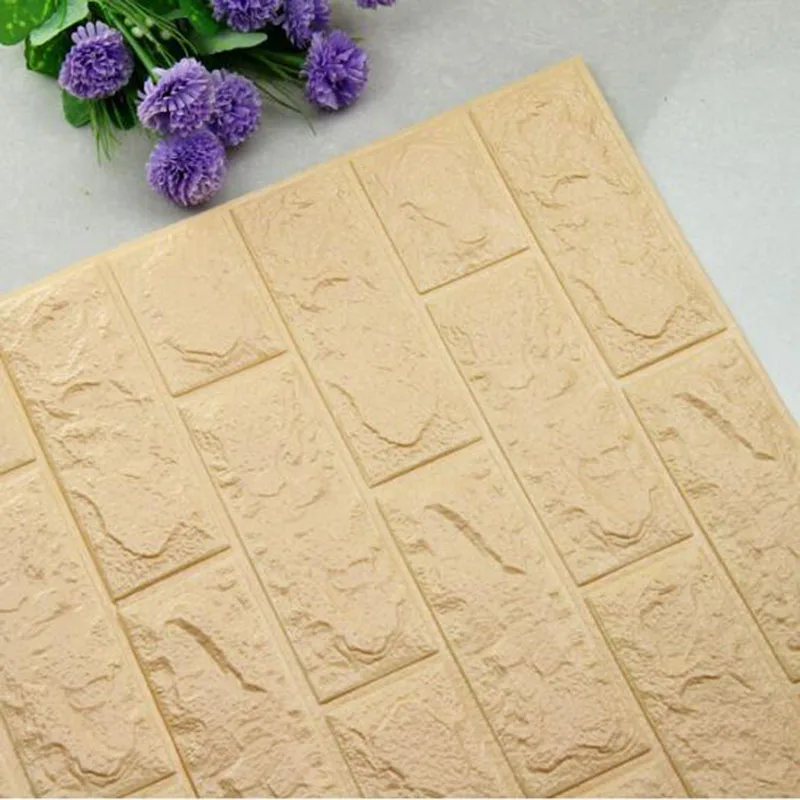 70x77 см DIY 3D оранжевые настенные наклейки PE Foam Safty домашний декор Обои Настенный