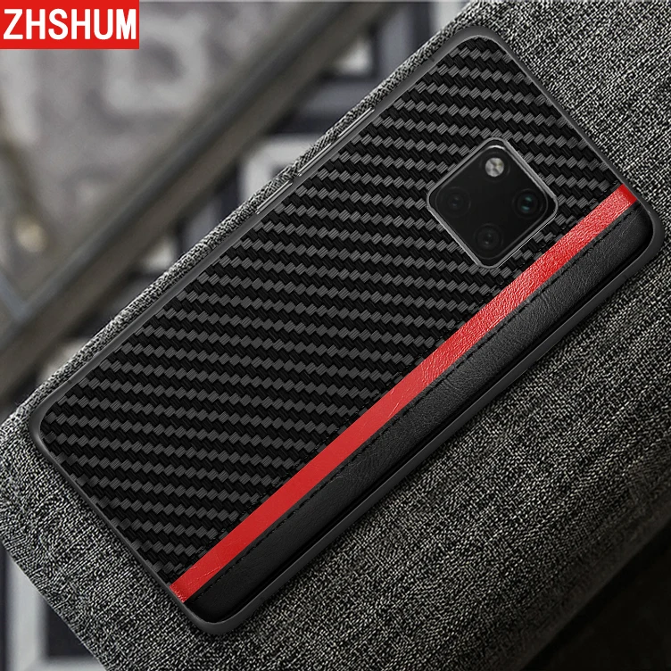 Роскошный чехол из углеродного волокна для Huawei Mate20 Pro Mate 20 бампер полная задняя