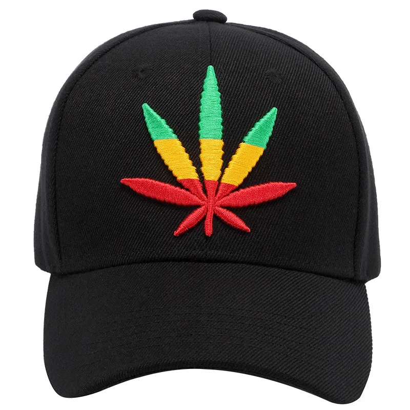 Bright Maple Leaf Embroidered Baseball Cap Fishing Climbing Hiking Running Outdoor Sunshade Sports Casual Snapback Hat | Аксессуары для