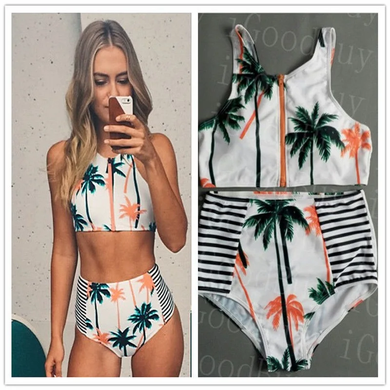 Новинка 2019 летний купальник Женский пикантный комплект бикини в полоску с