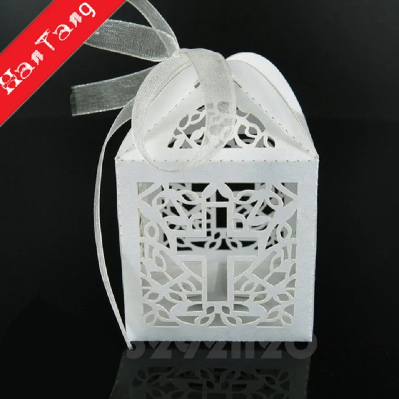 white 25 шт., Свадебная подарочная коробка, коробки для конфет, для детского душа или дня рождения, для крещения и причастия, пасхальные Свадебные украшения 5Z - Цвет: white