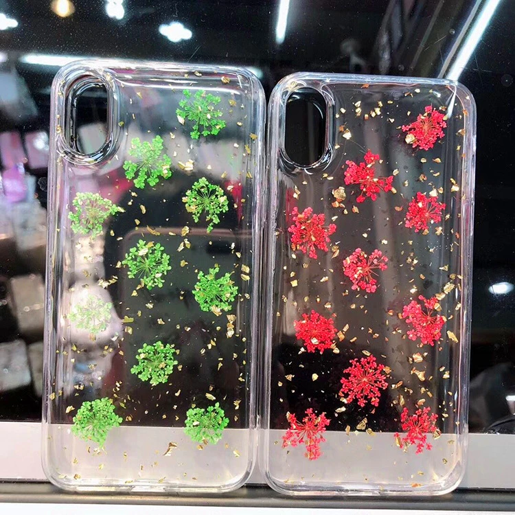 Модные живые цветы прозрачный чехол для iphone X XR XS Max золотой фольги эпоксидные