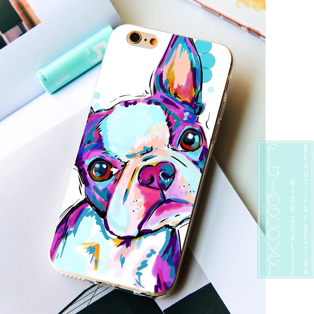 Fundas Бостон-терьер собака прозрачные мягкие силиконовые чехлы для телефонов iPhone XS