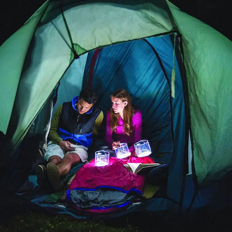 Открытый 10LED кемпинг на солнечных батареях складной надувной портативный