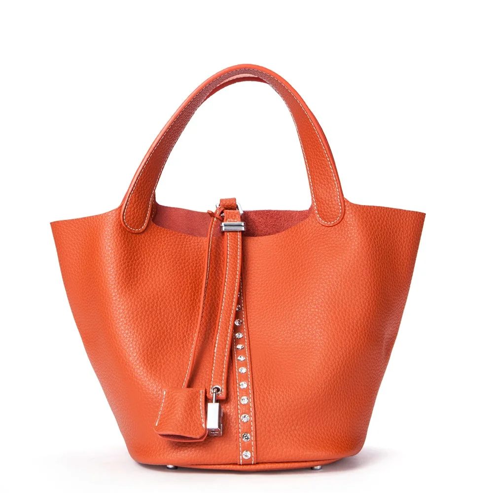 100% натуральная кожа женские сумки модные дамские брендовые с замком|genuine leather women