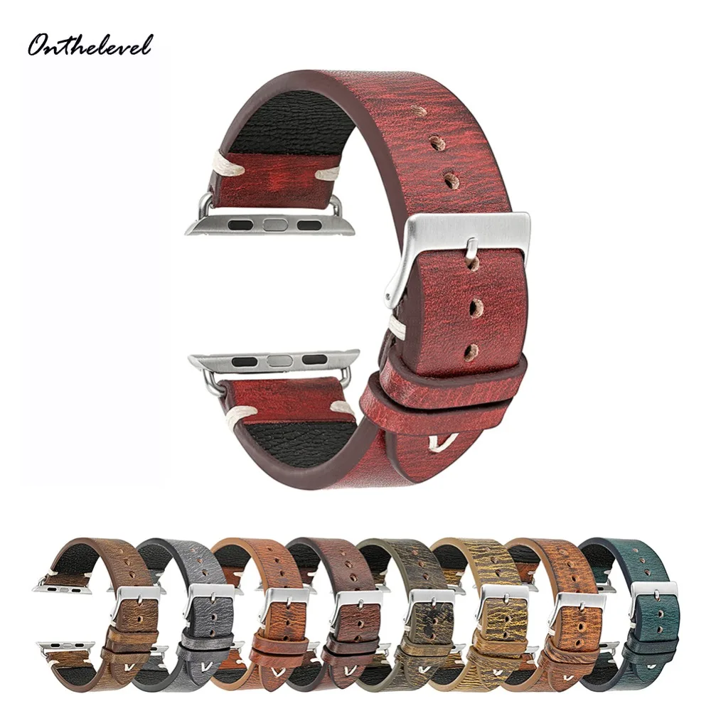 Ремешок кожаный для Apple Watch Band 38 мм 42 iwatch Series 1 2 3 4 # D|Ремешки часов| |
