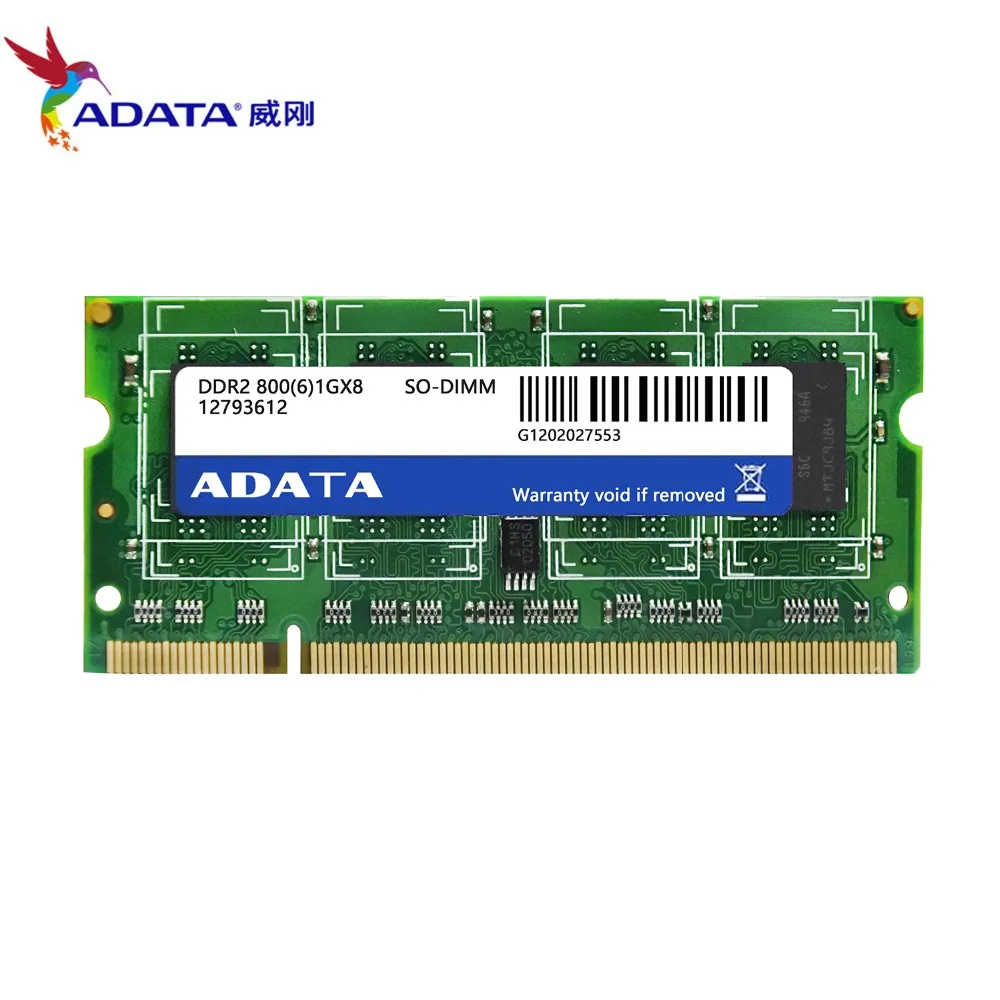 AData памяти ноутбука 2 ГБ 2 г 800 МГц 2RX8 PC2-6400U DDR2 Тетрадь Оперативная память SO-DIMM 800 6400 2G 200-PIN