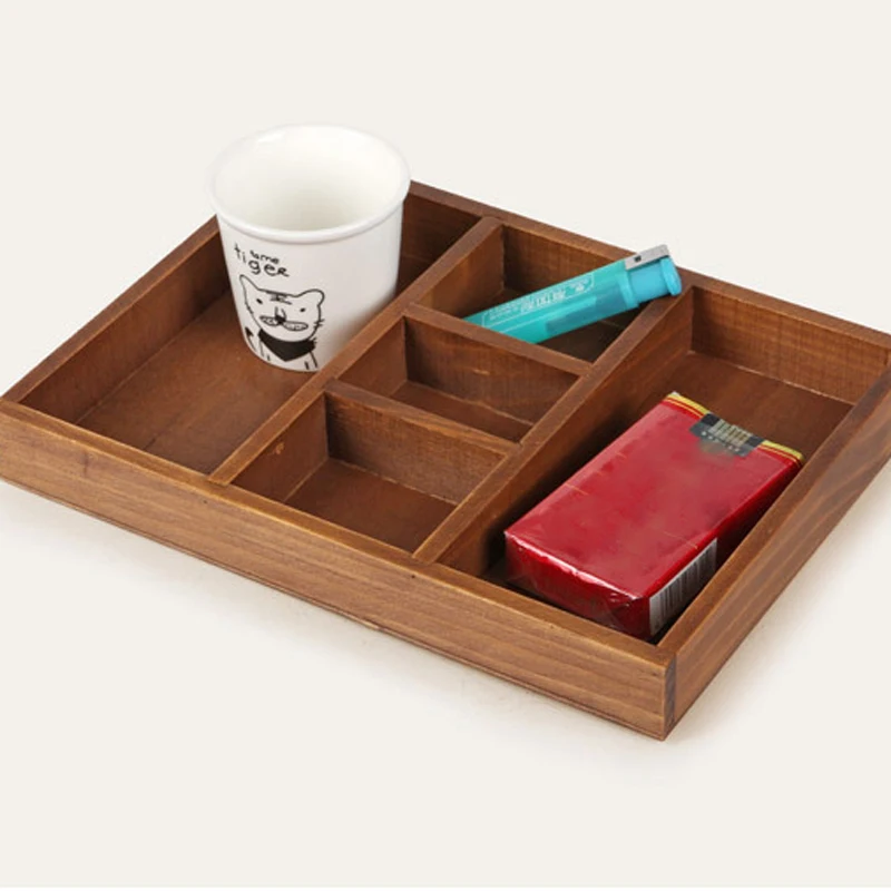 Винтажный стиль домашняя коробка для хранения натуральная Деревянная открытка