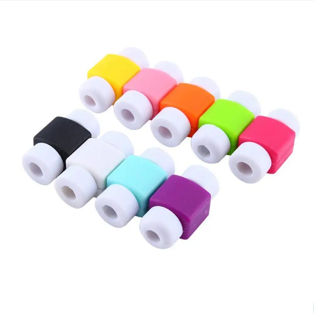 Цветная защита кабеля для передачи данных защитный чехол наматыватель iPhone