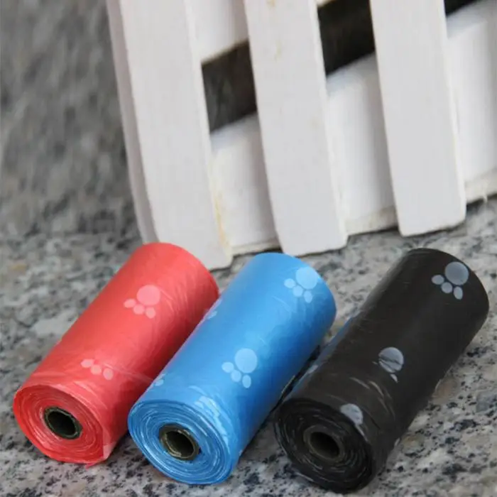 10 Rolls150 шт, Разлагаемый пластиковый мешок с принтом для домашних собак, кошек, какашек, для домашней уборки, сумка для хранения, для собак, кошек, туалетных отходов, мешки для какашек