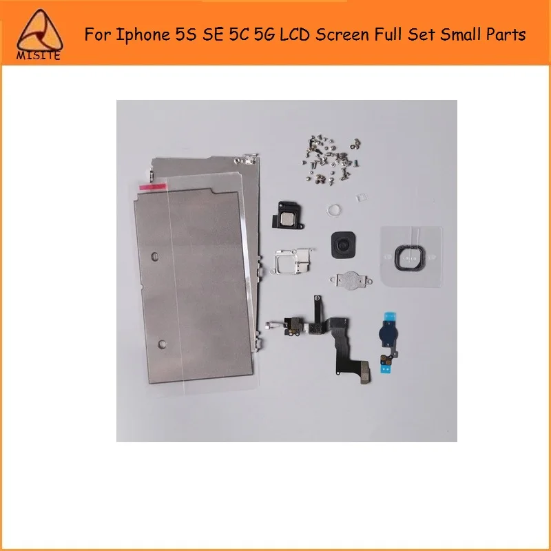 10PCS For i Phone 5S SE 5SE 5C 5 LCD Screen Full Set Small Parts+Home Button+Front Camera+Earspeaker+LCD Metal Shield Plate Flex | Мобильные