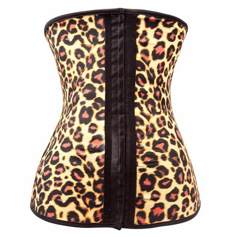 Леопардовый латексный пояс для талии тренировочный похудения корсет fajas reductora