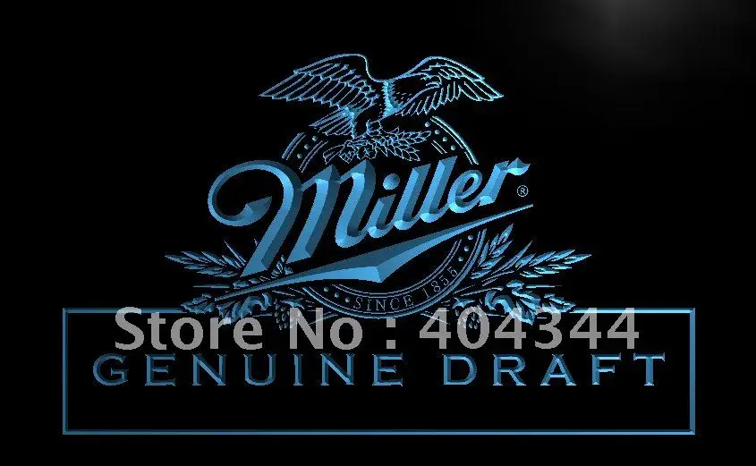 LE054-пиво Miller Проект Бар Паб Клуб светодиодный неоновый светильник знак для