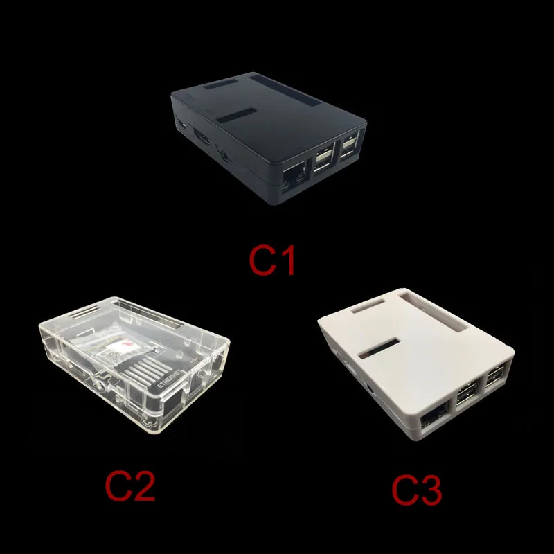 Чехол из АБС пластика + синий алюминиевый радиатор RPI 3 1 ГБ ОЗУ 2 ГГц