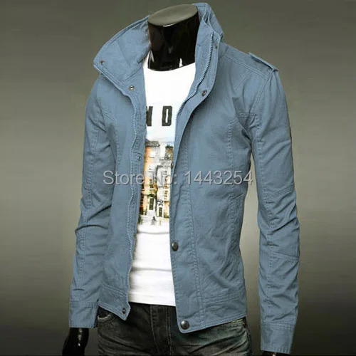 New Hot 2015 Fashion Spring and Autumn men's casual jackets clothes Korean Slim Fit Collar cotton mens outdoor coats | Мужская