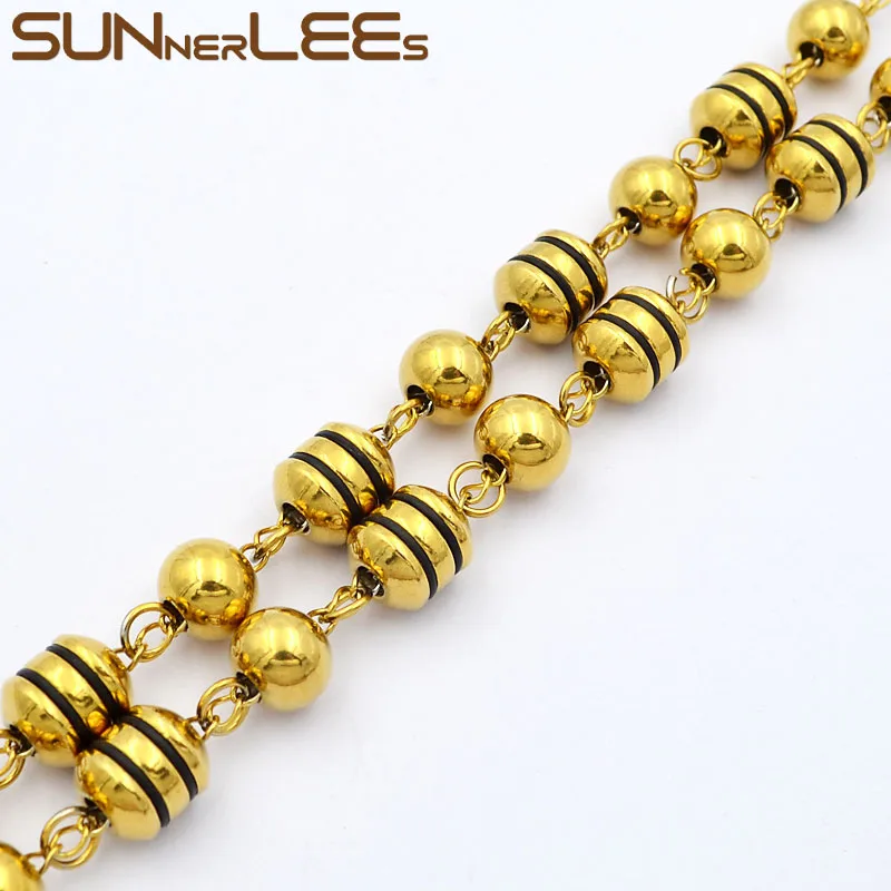 SUNNERLEES ювелирные изделия из нержавеющей стали Цепочка Из Бисера Иисус Христос