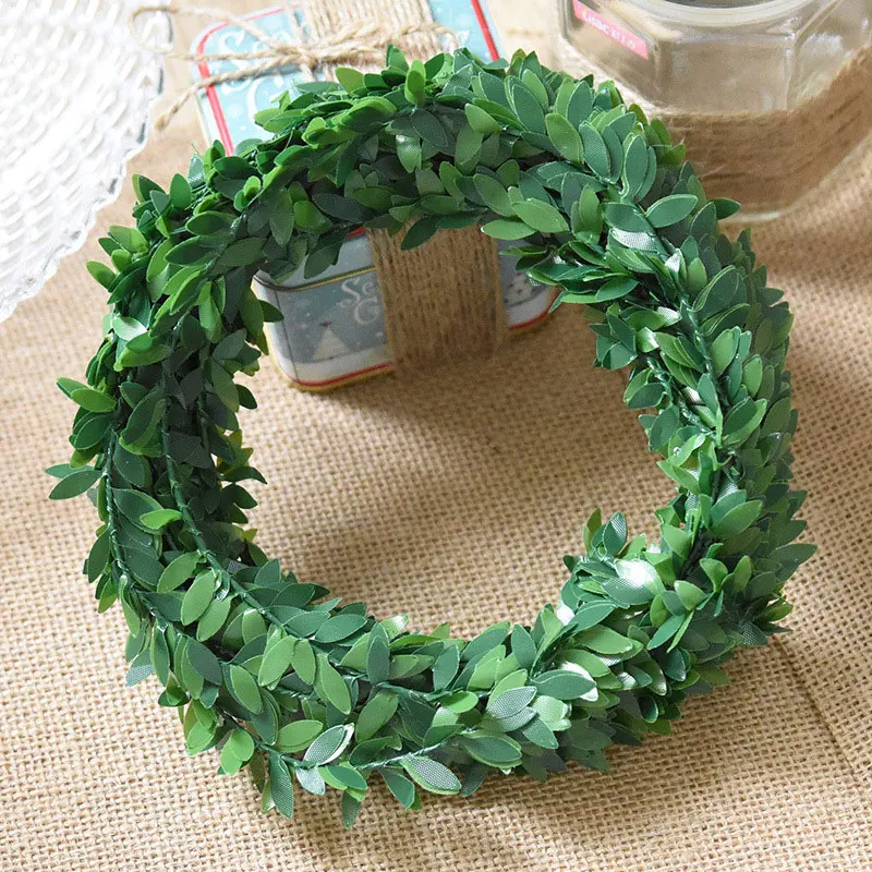 7 5 м DIY праздничный венок для вечеринок Гирлянда из цветов зеленый лист железной