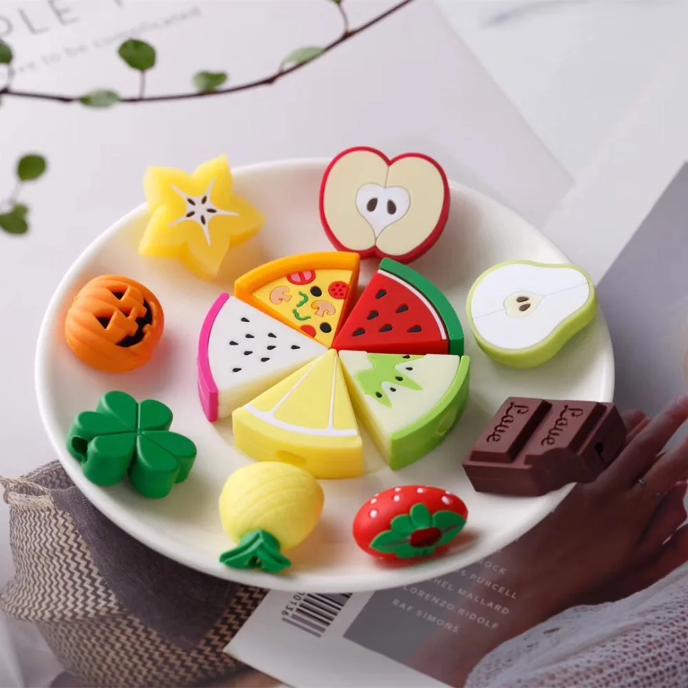 Cute Phone Cable For apple iphone 5se 5s 5 6s 6 7 8 plus x s max Case usb Data Line Fruit Protector Accessories |