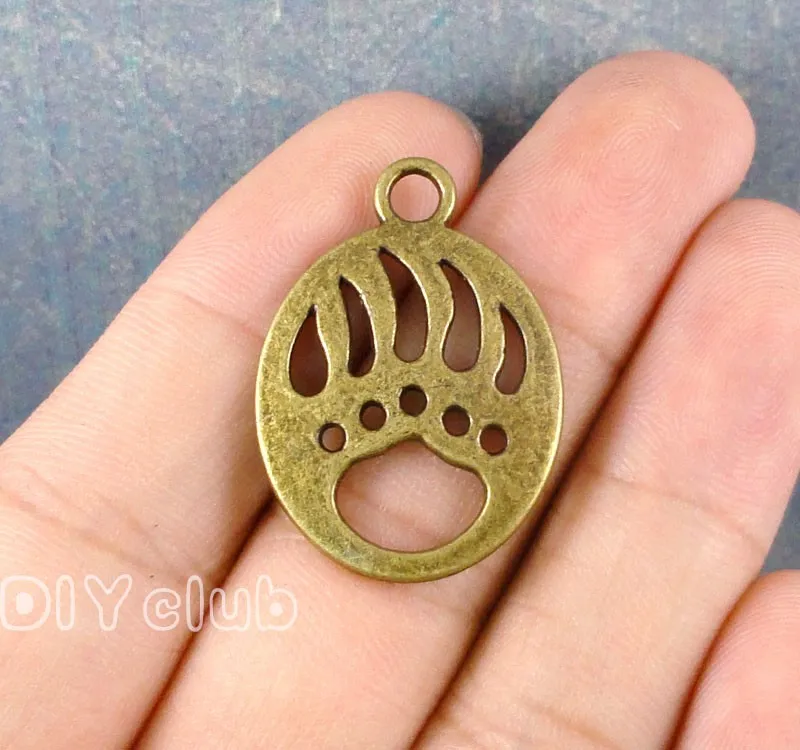 40 шт. подвеска в виде лапы 30x22 мм|charm pendant|paw charmbear claw charms |