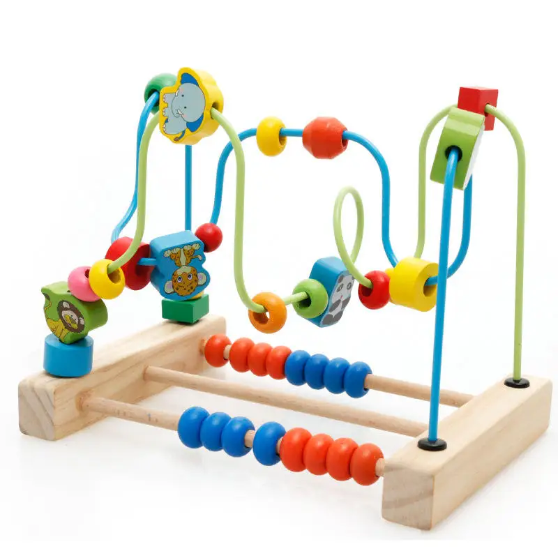 

Abacus деревянные головоломки животные игрушки из бисера, Обучающие пособия для обучения, ручное распознавание цветов, «сделай сам», логическ...