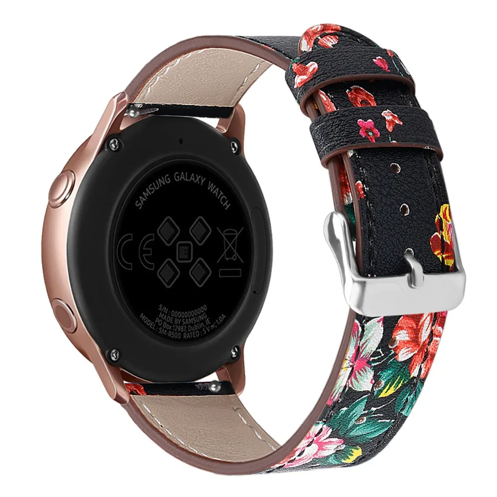 Кожаный ремешок для Samsung Galaxy Watch Active браслет смарт часов 20 мм кожаный 42 мм|Ремешки