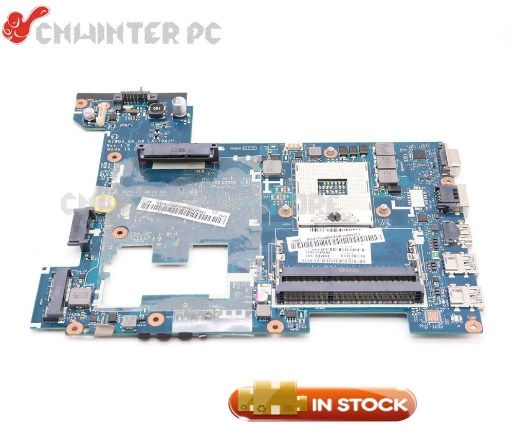 

NOKOTION QIWG5_G6_G9 LA-7982P MAIN BOARD For Lenovo ideapad G480 Laptop Motherboard 14 Inch HM76 GMA HD4000 DDR3