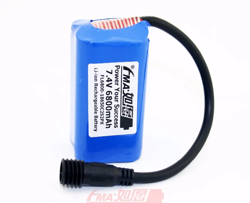 Япония NCR18650B 7,4 V 6800 mAh Защищенный Литий-ионный аккумулятор для велосипеда свет 2S2PM