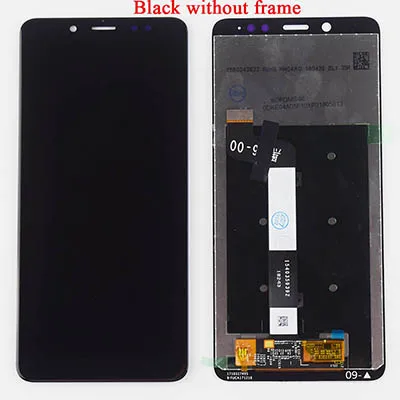 Black without frame Для Xiaomi Redmi Note 5 ЖК-дисплей дигитайзер сенсор стекло объектив в сборе для Xiaomi Redmi Note 5 Pro ЖК-дисплей рамка - Цвет: Black without frame