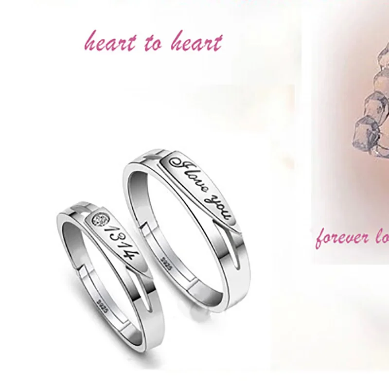 Mavis JEWELS Tension Setting lover Rings for Men Women Silver 925 Ring couple ring gift one pair Fine Jewelry LV20 | Украшения и
