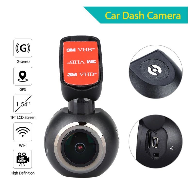 1 54 &quotDash камера Автомобильный dvr ЖК экран мини WiFi Регистратор 1080 P видео