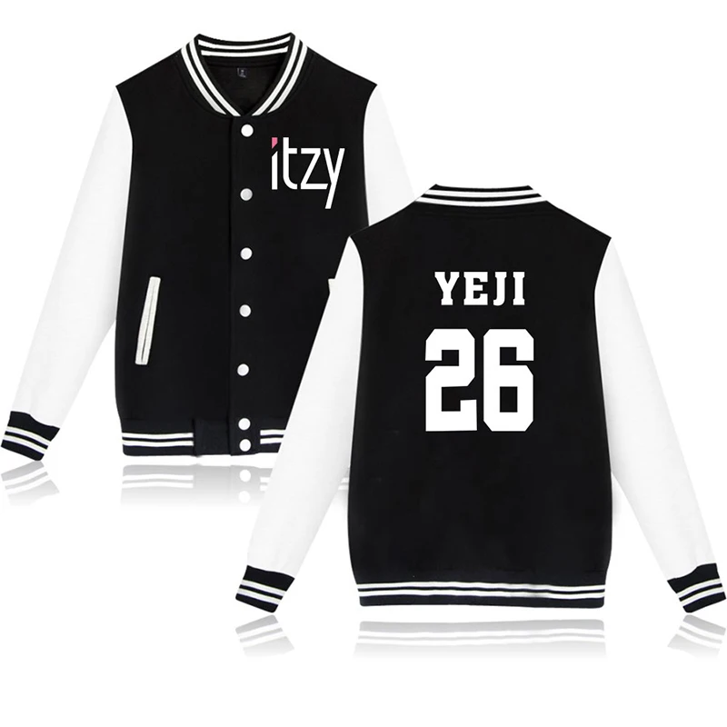 

Itzy Kpop модная дизайнерская бейсбольная куртка Мужские Женские толстовки с капюшоном, верхняя одежда, повседневный костюм с кофтой с длинным...