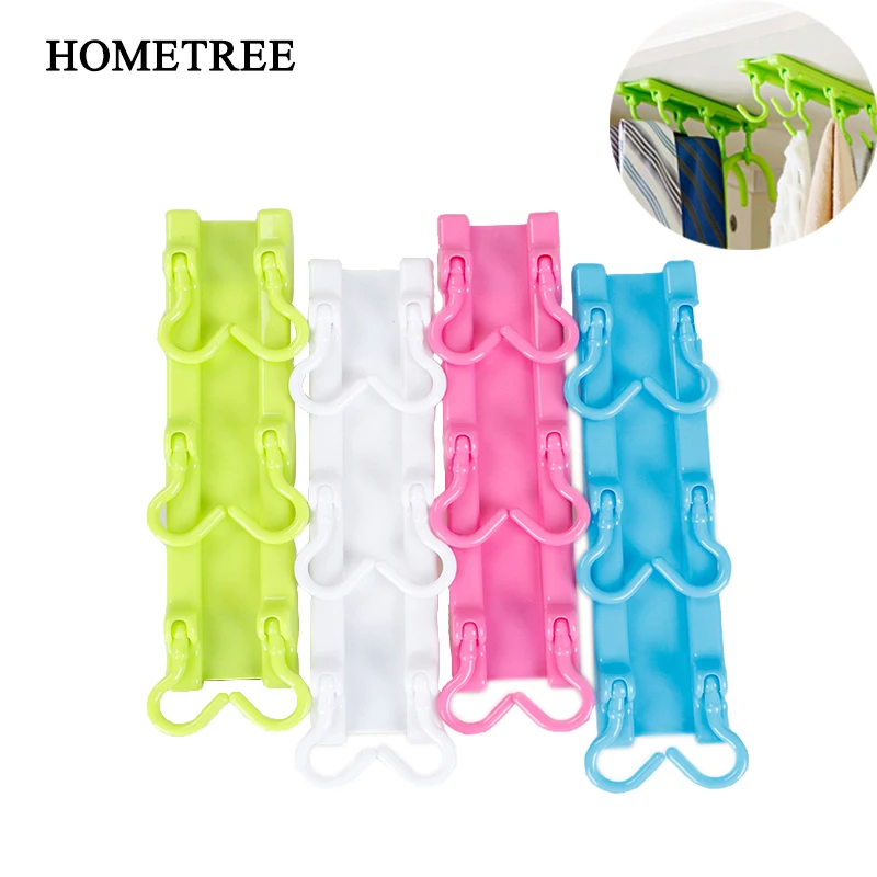 

HOMETREE 4 Color Bathroom Storage Hook Kitchen Cabinet Wall Wardrobe Hook Kitchen Strong Storage Hooks Tights Up Wall Rail H403