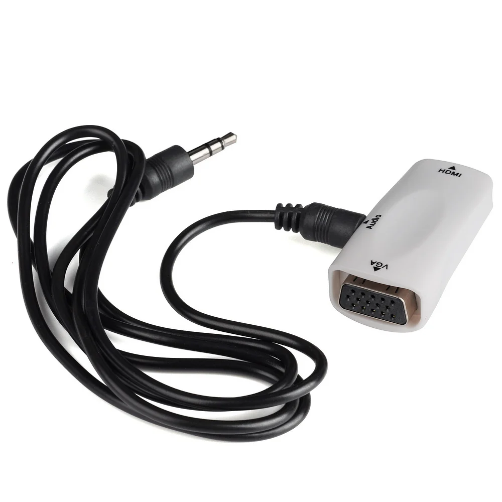 Микро hdmi женский на VGA видеоадаптера конвертер HDTV 1080 P тв 3.5 аудио для телевидения