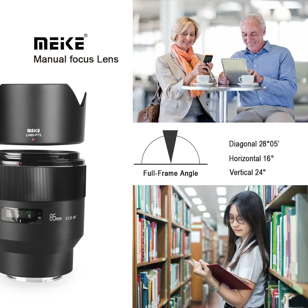 Meike 85 мм F1.8 ручная Фокусирующая линза с большой диафрагмой и автоматической для