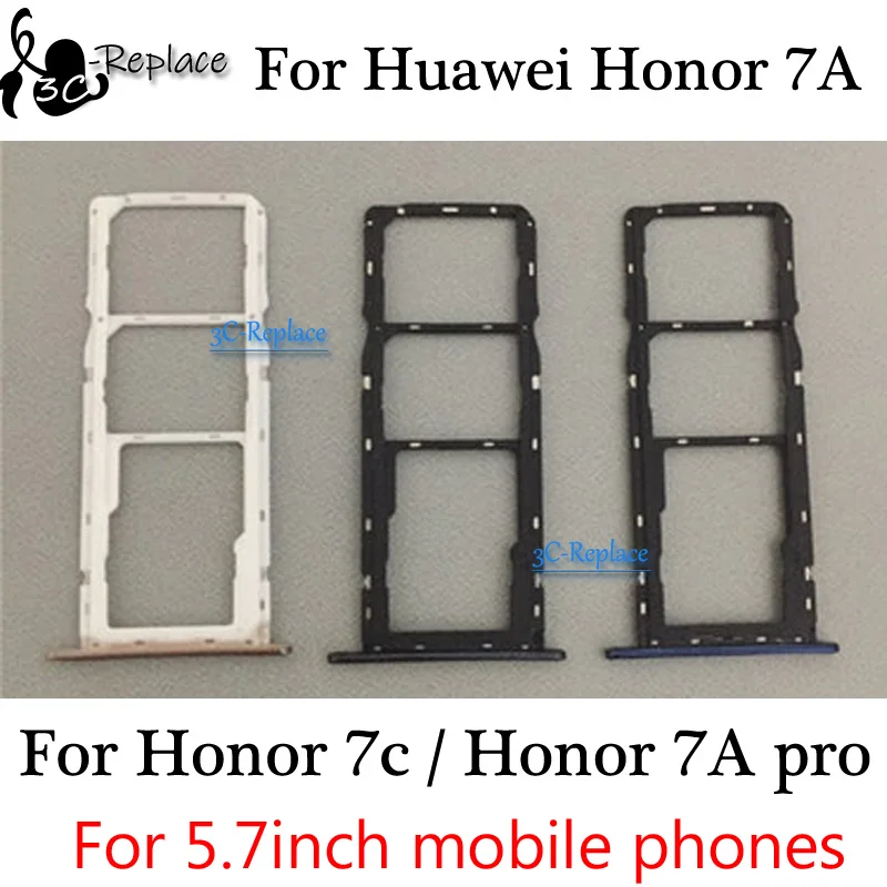 5 7 дюймов для Huawei Honor 7A / 7c pro AUM L29 L41 лоток sim карты Micro SD держатель Слот запчасти