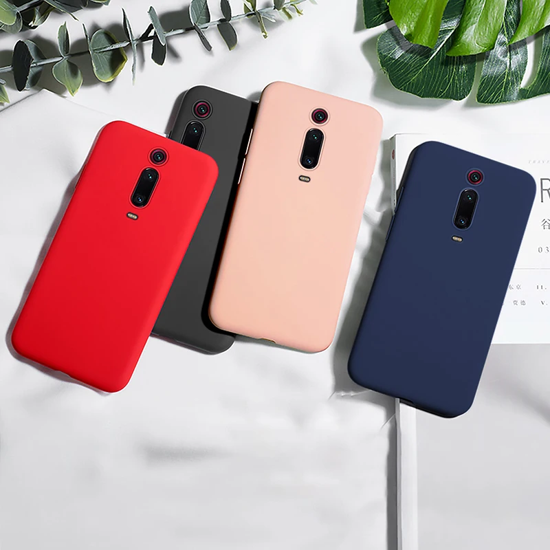 Чехол из жидкого силикона для Xiaomi Mi 9 T противоударный чехол телефона с ощущением