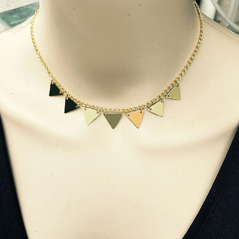 Макси ожерелье большие треугольные брендовые ожерелья Изящные Ювелирные