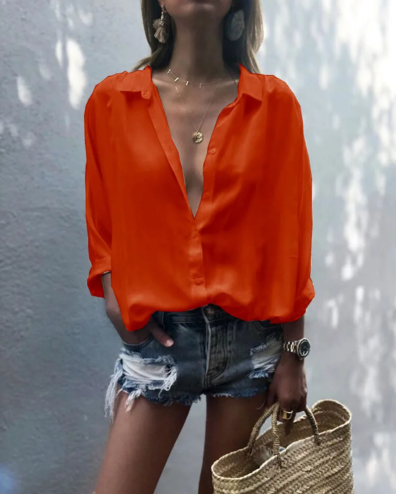 Базовая Повседневная Блузка новинка 2020 осенние элегантные блузки с длинным