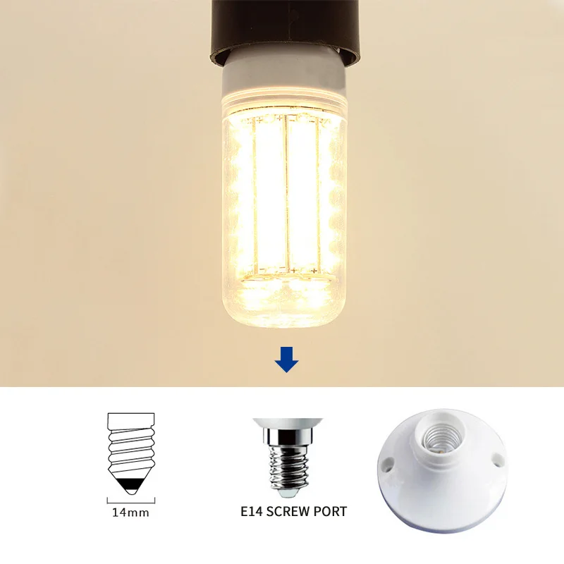E14warm white E27 светодиодный светильник E14 светодиодный лампы SMD5730 220V лампы кукурузы 24 36 48 56 69 72 светодиодный s кукурузная лампа светодиодный теплый белый светодиод для украшения дома в блистерной упаковке - Испускаемый цвет: E14warm white