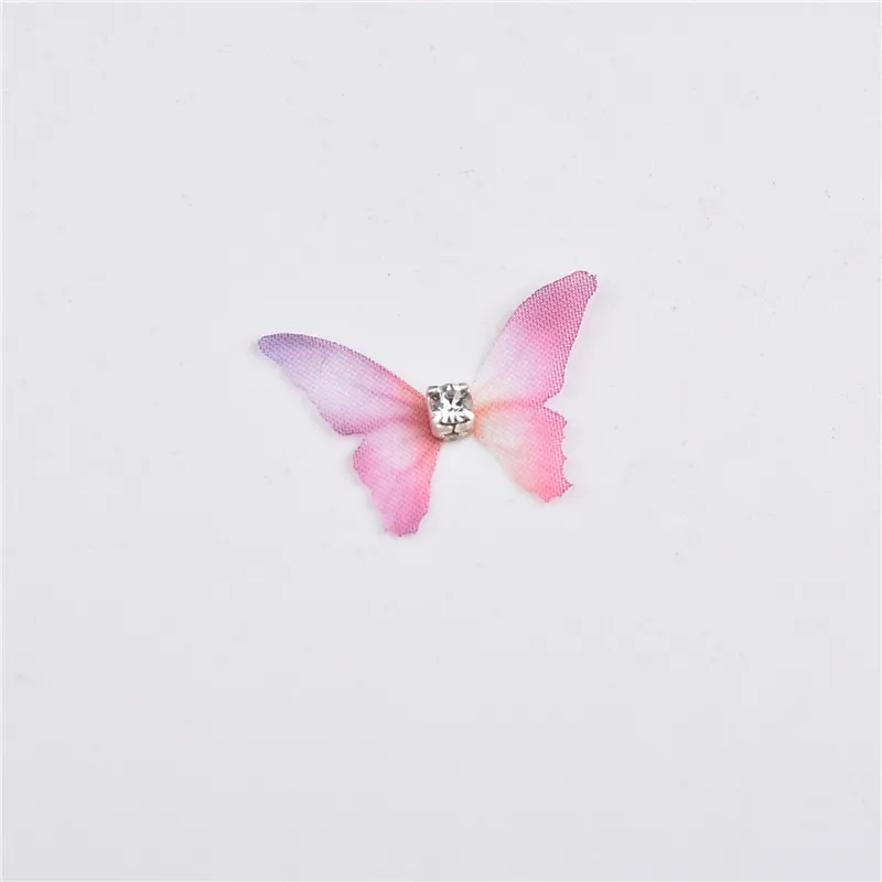 2cm 5pcs/bag 7colors Tulle Translucent Cloth Butterfly Wings Diy Earring Material Accessories Ladies Ear Clip | Украшения и