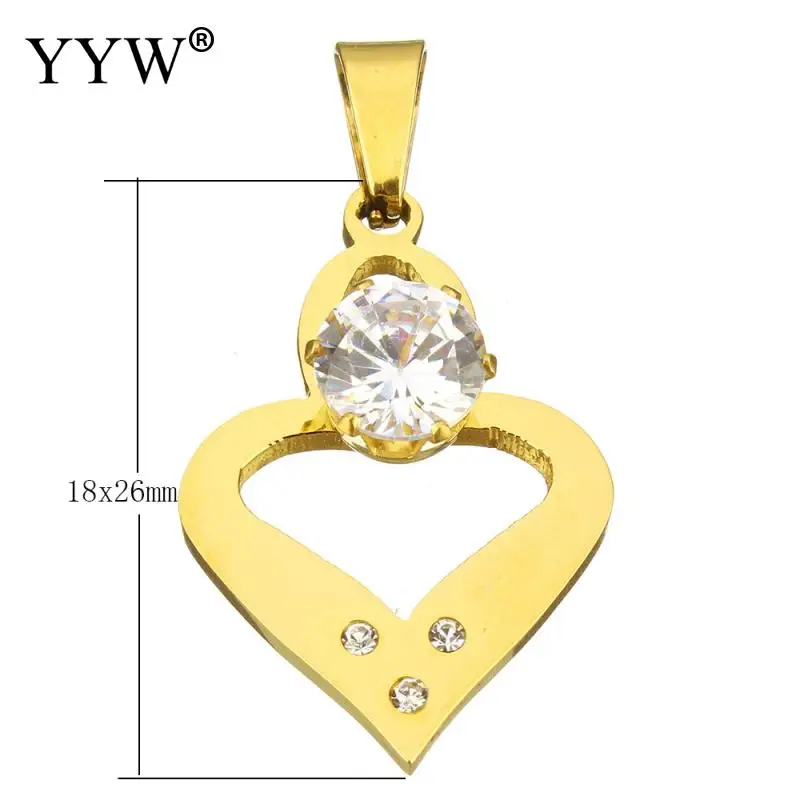 Нержавеющая сталь Ювелирные наборы Кристалл Очаровательная Rhinestone Сердце Серьги