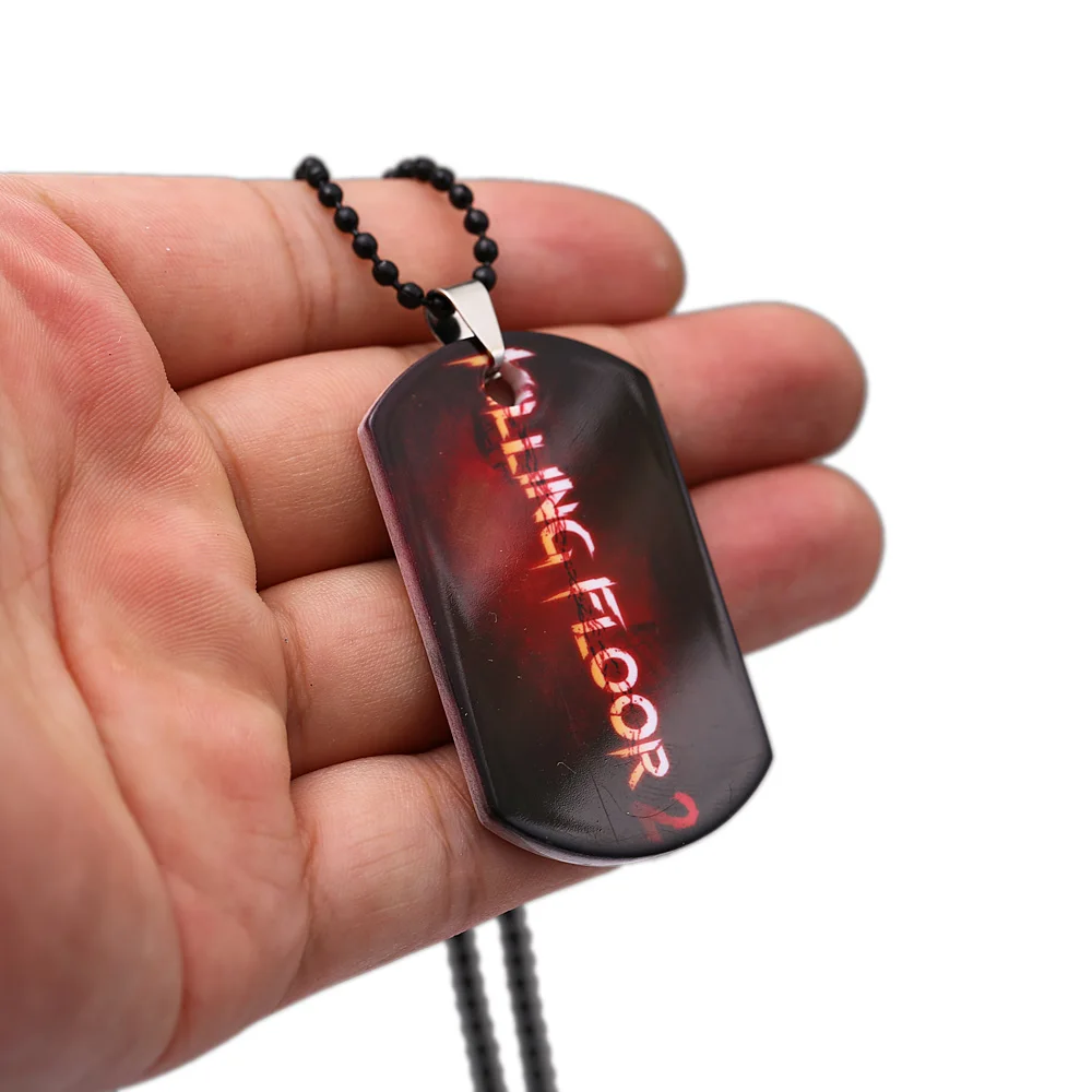 Killing Floor 2 брелок металлический Dog Tag ожерелье из бусин цепочка сплава Keyring Мужская