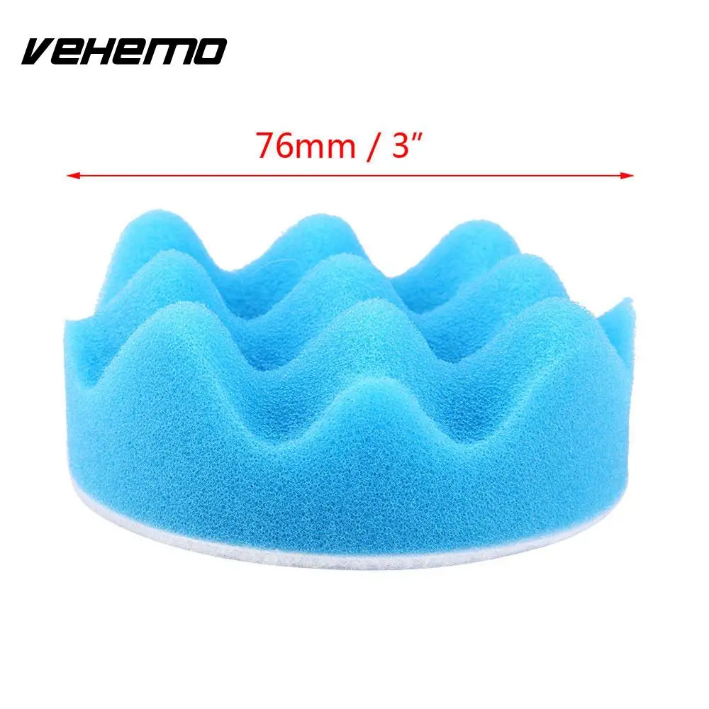 Vehemo 12pcs Buffing Sponge Cleaning Tools Polishing Foam Waxing Set Car for Durable Polisher Buffer | Автомобили и мотоциклы