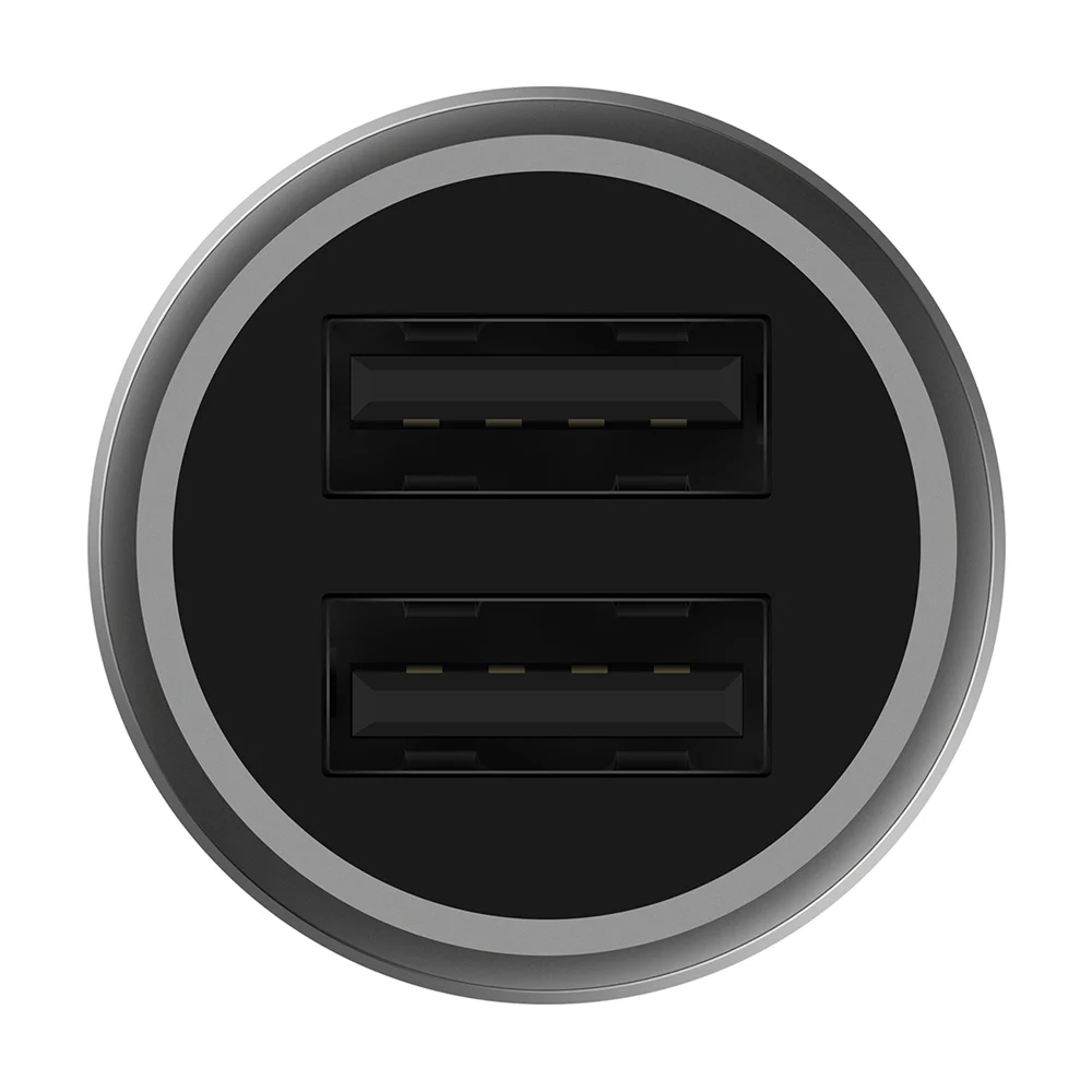 Xiaomi Mi Car Charger Dual USB Quick Charge 5V/2.4A 9V/2A 12V/1.5A Max 18W Fast Charge Edition With LED Light for Xiaomi Samsung