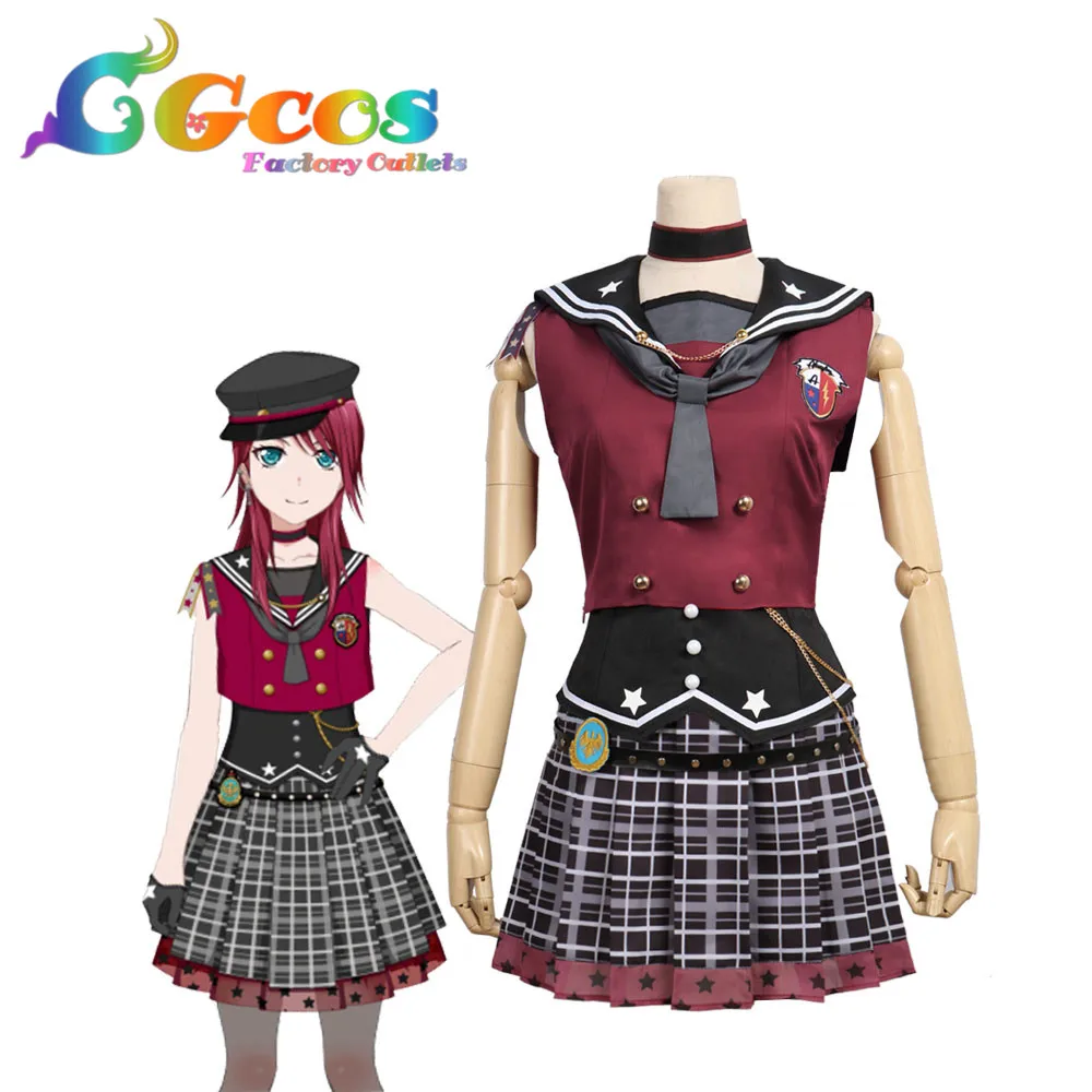 CGCOS Косплей Костюм BanG Dream! Afterglow Lost One Udagawa Tomoe Платье Аниме Униформа Хэллоуин